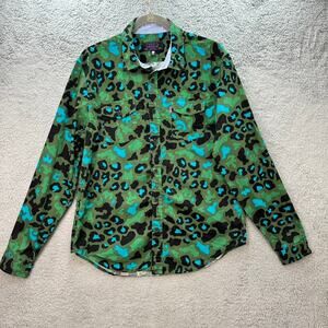 MISHKA New York Men's Medium Bright Animal Print Shirt Long Sleeve Button Up EUC